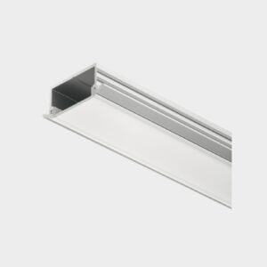 Perfil para embutir prof. 6,5mm alu. Plat. Tras