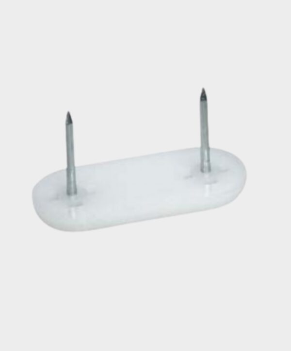 Deslizador plastic.p.clavar blanco 44 x 16 mm
