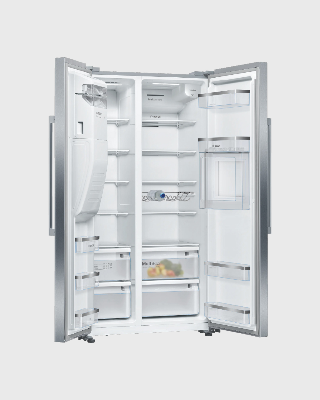 Heladera Bosch Side by Side KAG93AIEP Inox con dispenser de agua y hielo